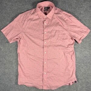 Faherty Reserve Mens 2XL The Movement  Short Sleeve Shirt Pink Micro Print